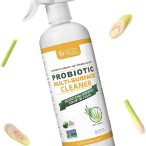 All-Purpose Household Spray Cleaner – Plant-Based Enzyme Cleaner That Works – Multi-Purpose Probiotic Surface Cleanser With Lemongrass Essential Oils – 16.9 Oz