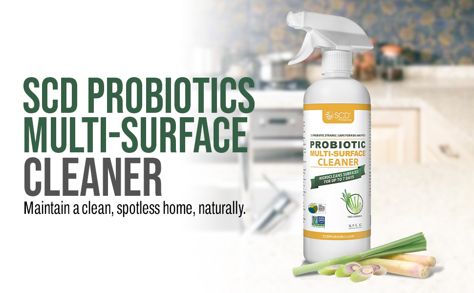 multipurpose cleaner natural lemongrass biobased organic microbial probiotic