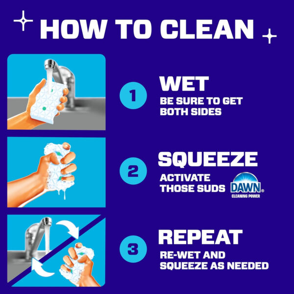 Mr. Clean Magic Eraser Foaming Sponge, All Purpose Cleaner, Dawn Cleaning Power, Ultra Foamy, 5ct