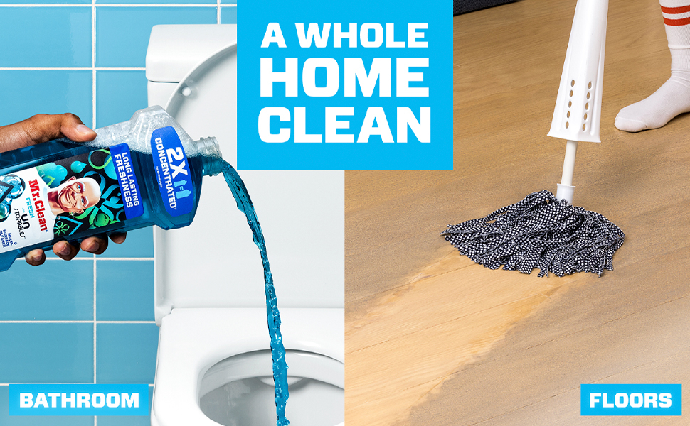 Mr. Clean Multi Surface Cleaner with Unstopables Fresh Scent - A Whole Home Clean
