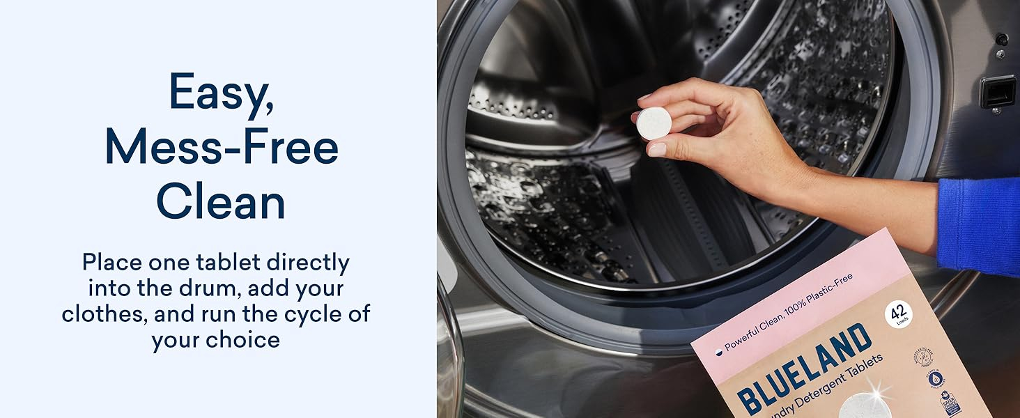 Laundry Detergent Tablets in use