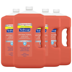Softsoap Antibacterial Liquid Hand Soap Refill, Crisp Clean, Antiseptic Moisturizing Hand Soap, 1 Gallon (Pack of 4) (201903) (Packaging May Vary)