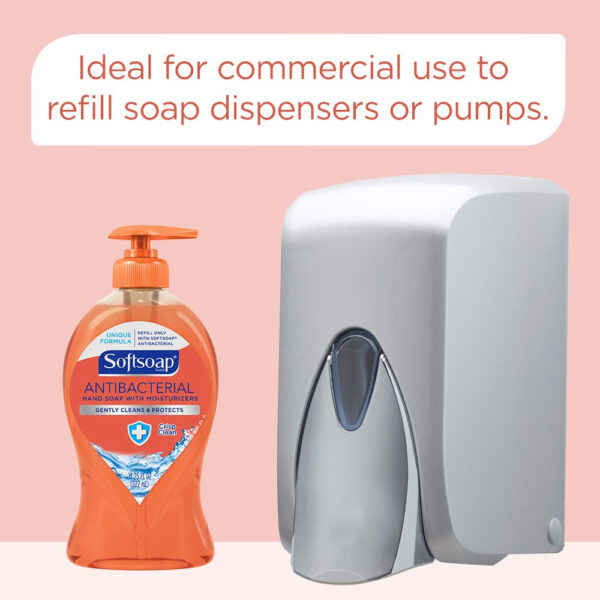 Softsoap Antibacterial Liquid Hand Soap Refill, Crisp Clean, Antiseptic Moisturizing Hand Soap, 1 Gallon (Pack of 4) (201903) (Packaging May Vary)