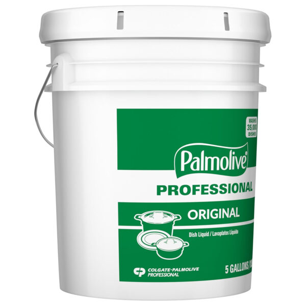 PALMOLIVE Professional Dishwashing Liquid, Dish Soap, Dish Liquid Soap, Phosphate Free, pH Balanced, Dishwasher Cleaner, 5 Gallon Bucket (Part Number: 204917), 10035110049172