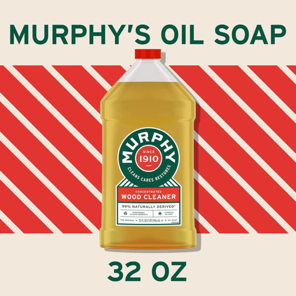 Murphy 70481465315 OIL SOAP Wood Cleaner, Original, Concentrated Formula, Floor Cleaner, Multi-Use , Finished Surface Cleaner, 128 Fluid Ounce (US05480A)