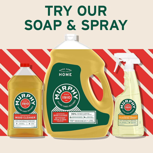 Murphy 70481465315 OIL SOAP Wood Cleaner, Original, Concentrated Formula, Floor Cleaner, Multi-Use , Finished Surface Cleaner, 128 Fluid Ounce (US05480A)