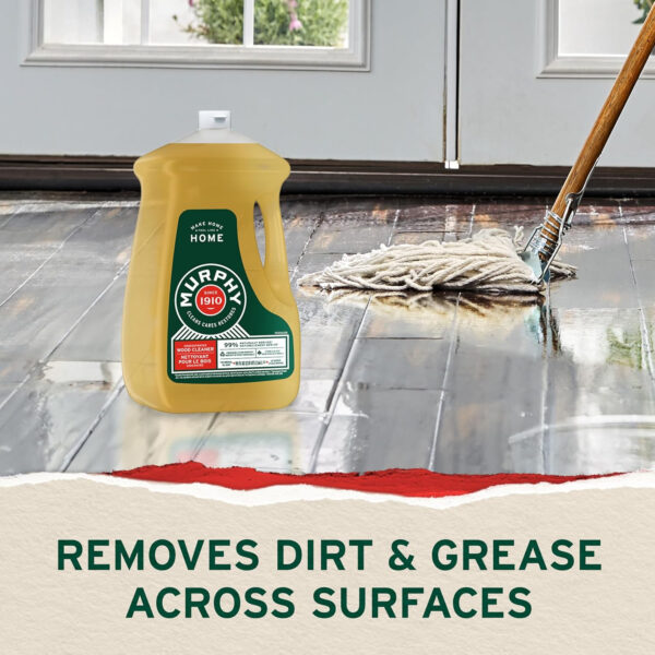 Murphy 70481465315 OIL SOAP Wood Cleaner, Original, Concentrated Formula, Floor Cleaner, Multi-Use , Finished Surface Cleaner, 128 Fluid Ounce (US05480A)