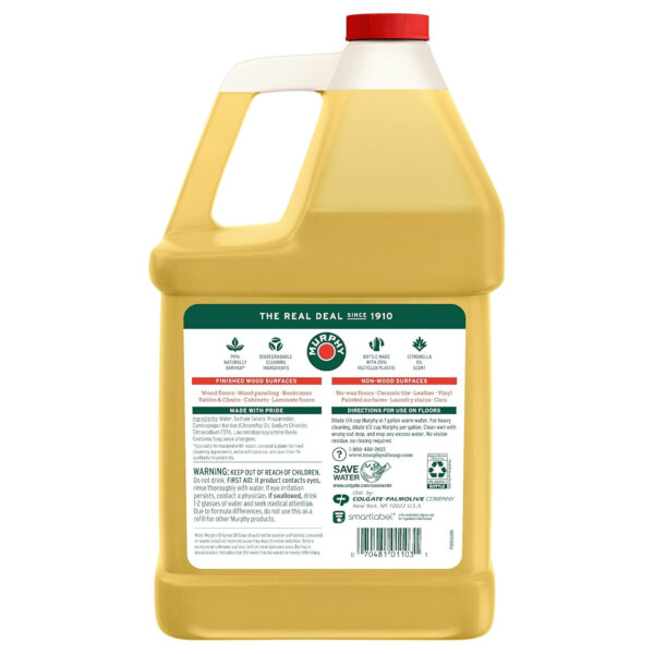 MURPHY OIL SOAP Wood Cleaner & Hardwood Floor Cleaner (128 Fluid Ounces | Case of 4), Concentrated Formula, Original, Multi-Use Natural Wood Cleaner and Furniture Polish