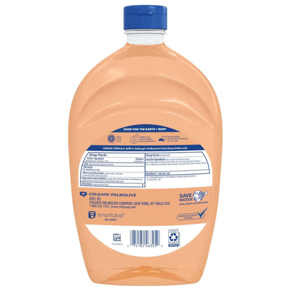 Softsoap Antibacterial Hand Soap Liquid Refill, Crisp Clean, 50oz, Bathroom Soap, Bulk Soap, Moisturizing, Pack of 6 (US05261A)