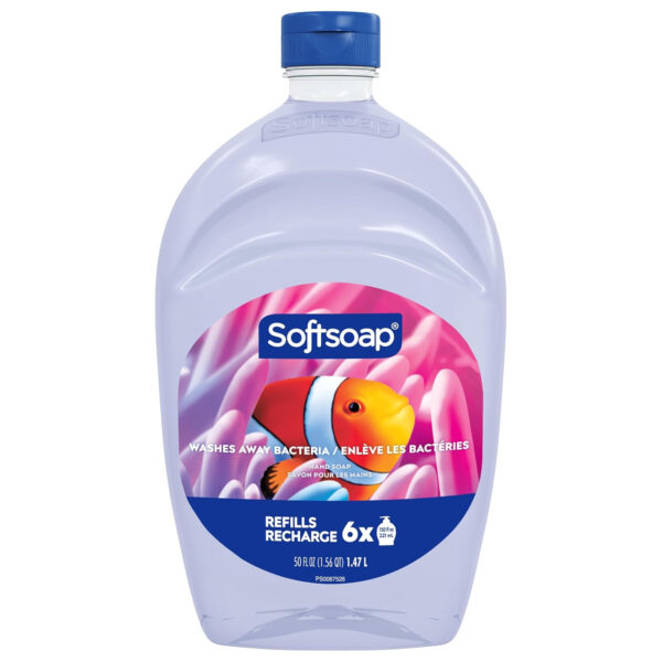 SOFTSOAP Liquid Hand Soap Refill, Aquarium, Bulk Hand Soap, Commercial Hand Soap, 300 oz Total (50 oz|Case of 6) US05262A