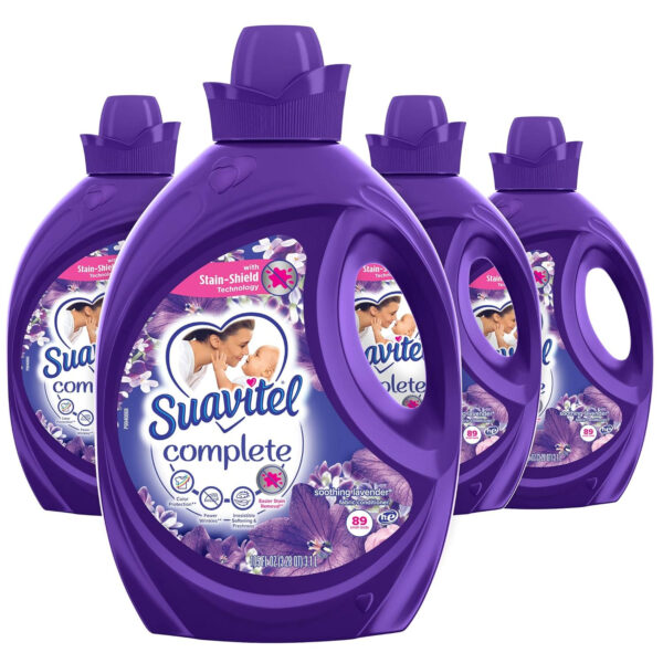 Suavitel Fabric Softener Complete, Field Flowers, 356 Loads Total, Laundry Supplies, Long Lasting, 105 Fl Oz