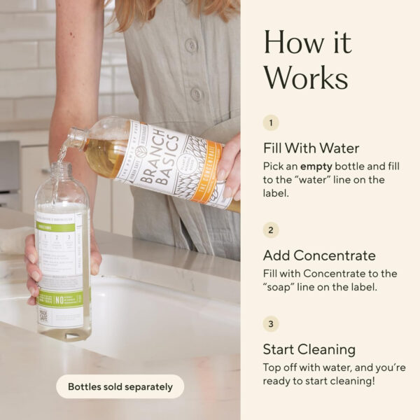 Branch Basics Concentrate + Oxygen Boost REFILL: Stain Remover and All Purpose Cleaner Duo | Bleach, Ammonia, Dye, and Fragrance Free (64 Loads, 33.8 oz Concentrate)