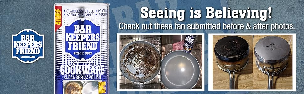 Cookware Powder Before and After