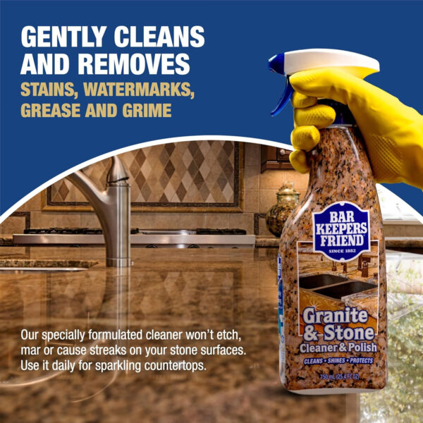 Bar Keepers Friend Stainless Steel Cleaner Spray (25.4 oz) + Microfiber Cloth - Removes Fingerprints and Grime Without Dulling