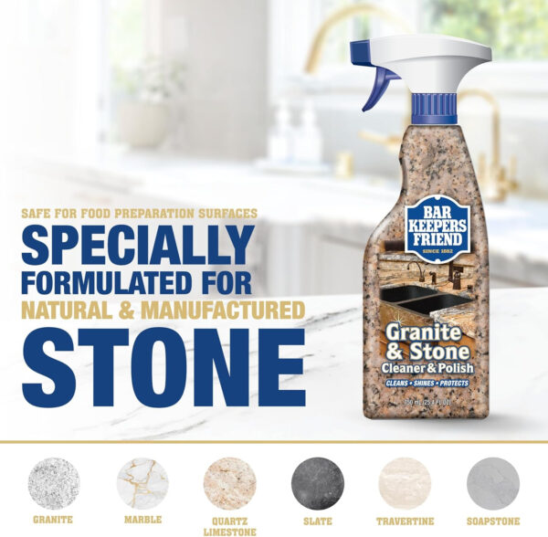 Bar Keepers Friend Stainless Steel Cleaner Spray (25.4 oz) + Microfiber Cloth - Removes Fingerprints and Grime Without Dulling