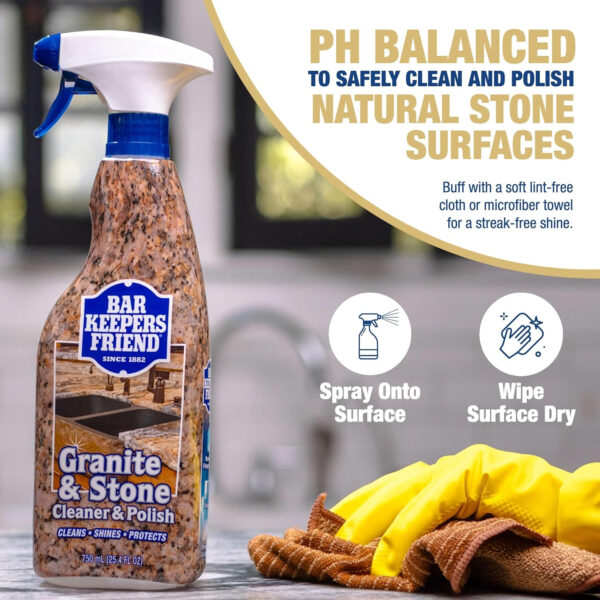 Bar Keepers Friend Stainless Steel Cleaner Spray (25.4 oz) + Microfiber Cloth - Removes Fingerprints and Grime Without Dulling