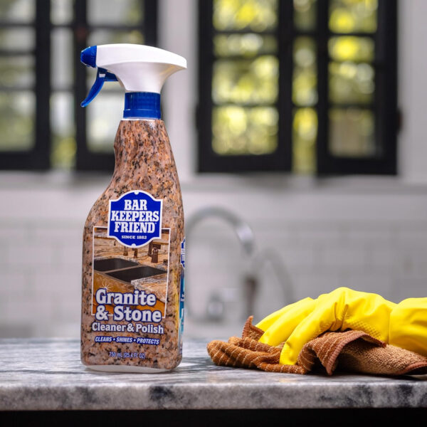Bar Keepers Friend Stainless Steel Cleaner Spray (25.4 oz) + Microfiber Cloth - Removes Fingerprints and Grime Without Dulling