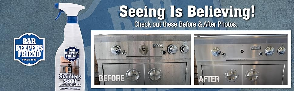 Stainless Steel Cleaner & Polish Before and After