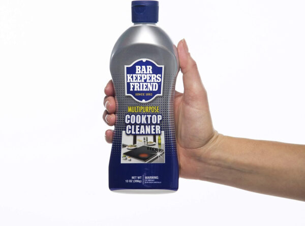 Bar Keepers Friend Cooktop Cleaner (2 x13 oz) Multipurpose Liquid Stovetop Cleanser - Safe for Use on Glass or Ceramic Cooking Surfaces, Copper, Brass, Chrome, and Stainless Steel & Porcelain Sinks