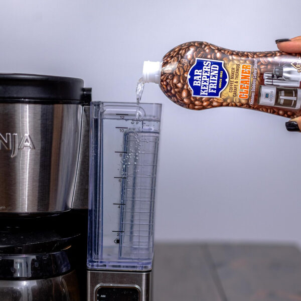 Bar Keepers Friend Coffee Maker Cleaner (2 x 12 oz) Removes Stains & Oily Residue from Espresso Machines, Carafes, Thermos, Drip Coffee Pots, Single-Cup Coffee Makers & More