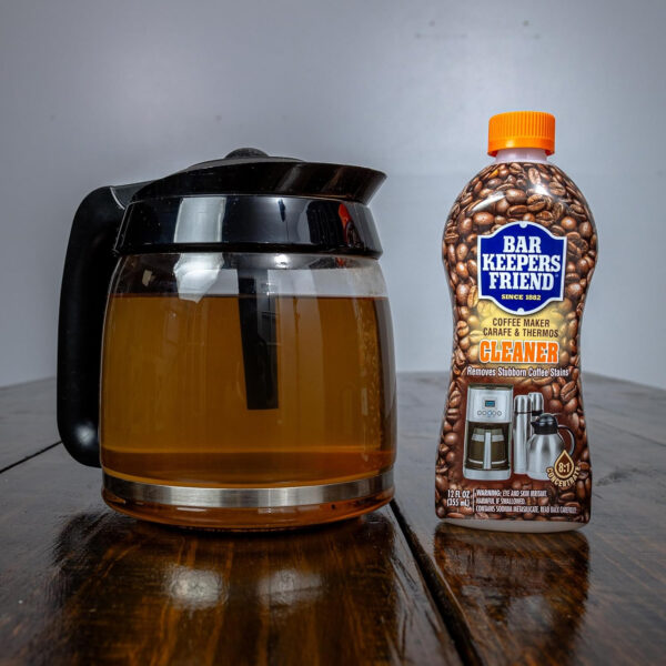 Bar Keepers Friend Coffee Maker Cleaner (2 x 12 oz) Removes Stains & Oily Residue from Espresso Machines, Carafes, Thermos, Drip Coffee Pots, Single-Cup Coffee Makers & More