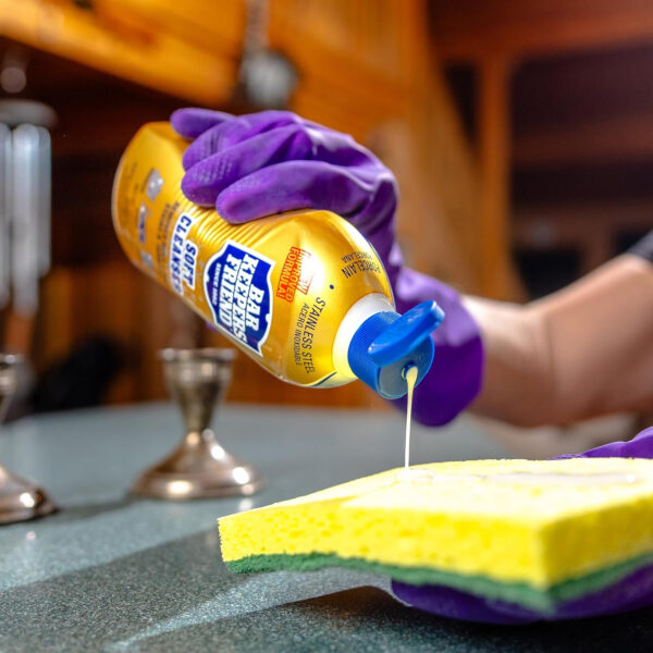 Bar Keepers Friend Soft Cleanser Liquid (26 oz - English/Spanish) - Multipurpose Cleaner & Rust Stain Remover for Stainless Steel, Porcelain, Ceramic Tile, Copper, Brass, and More (2)