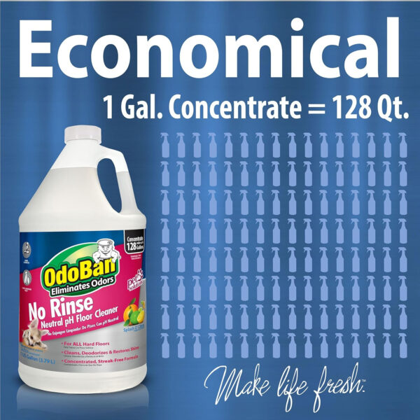 OdoBan Pet Solutions Neutral pH Floor Cleaner Concentrate, 1 Gallon, and Oxy Stain Remover, 32 Ounce Spray