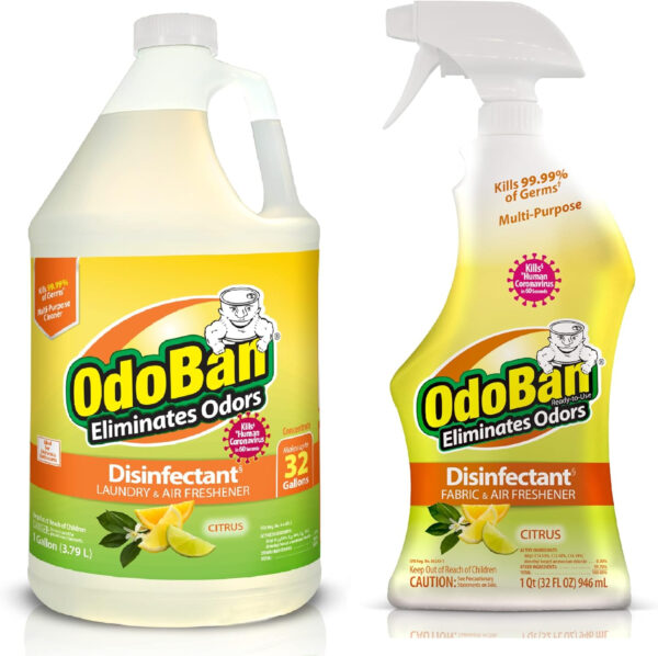OdoBan Disinfectant Concentrate and Odor Eliminator, 4 Gallons, Lavender Scent