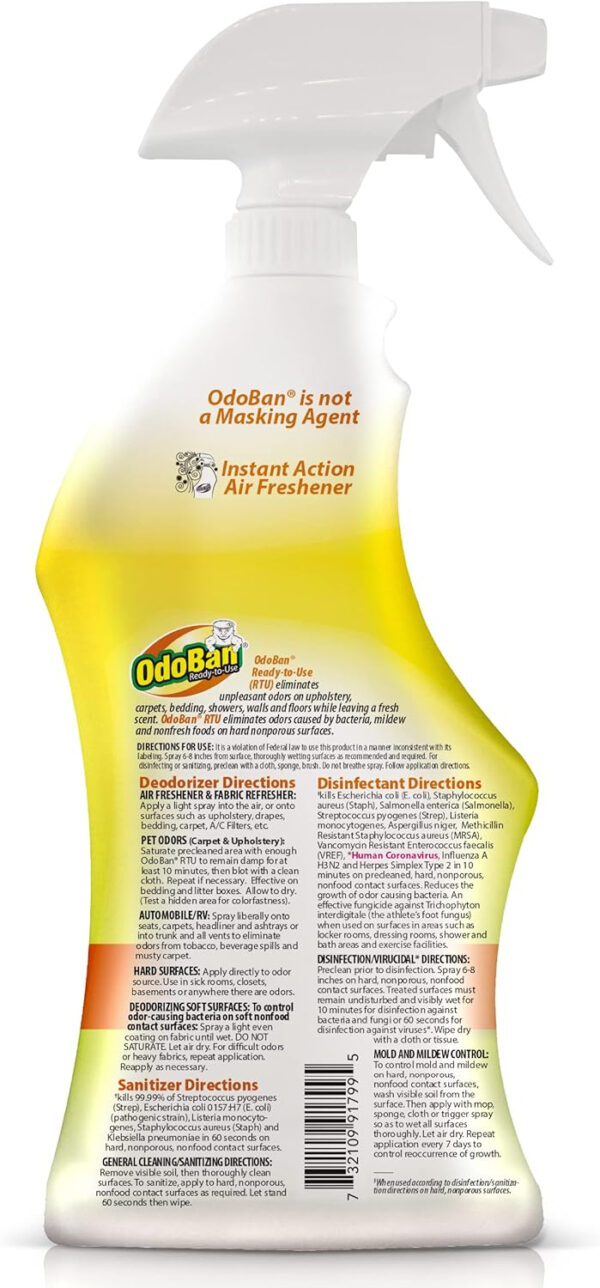 OdoBan Disinfectant Concentrate and Odor Eliminator, 4 Gallons, Lavender Scent
