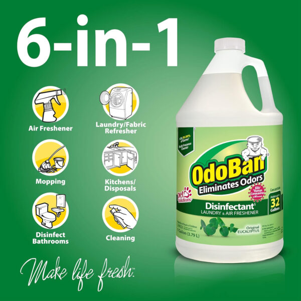 OdoBan Disinfectant Concentrate and Odor Eliminator, 4 Gallons, Lavender Scent