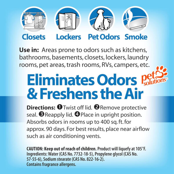 OdoBan Solid Odor Absorber Eliminator for Home and Small Spaces, Fresh Linen Scent, 14 Ounces Each, 3-Pack