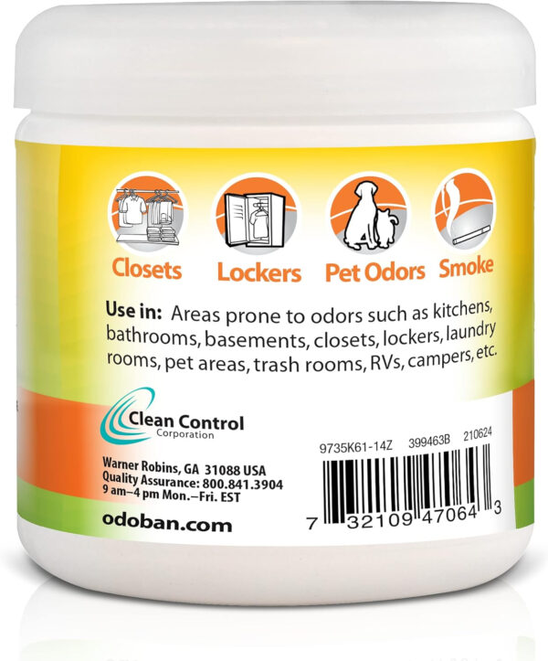 OdoBan Solid Odor Absorber Eliminator for Home and Small Spaces, Fresh Linen Scent, 14 Ounces Each, 3-Pack