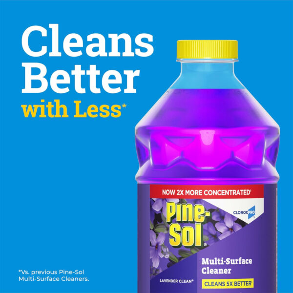 Pine Sol Multi-Surface Cleaner, CloroxPro, 2x Concentrated Formula, All-Purpose Cleaner, Lavender Clean, 40 Fluid Ounces
